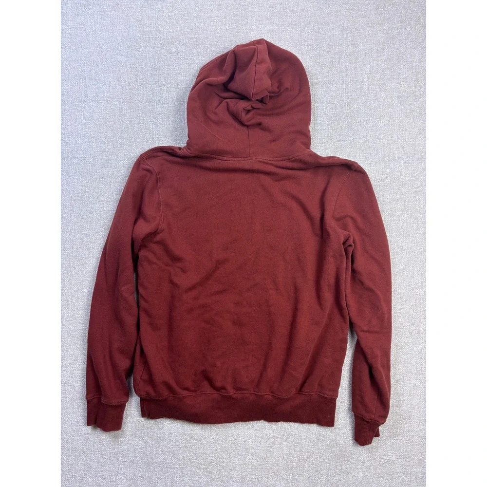 The North Face Mens Bear Graphic Pullover Hoodie Rust Red Size M